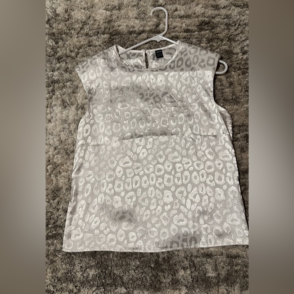 shein silk leopard tank